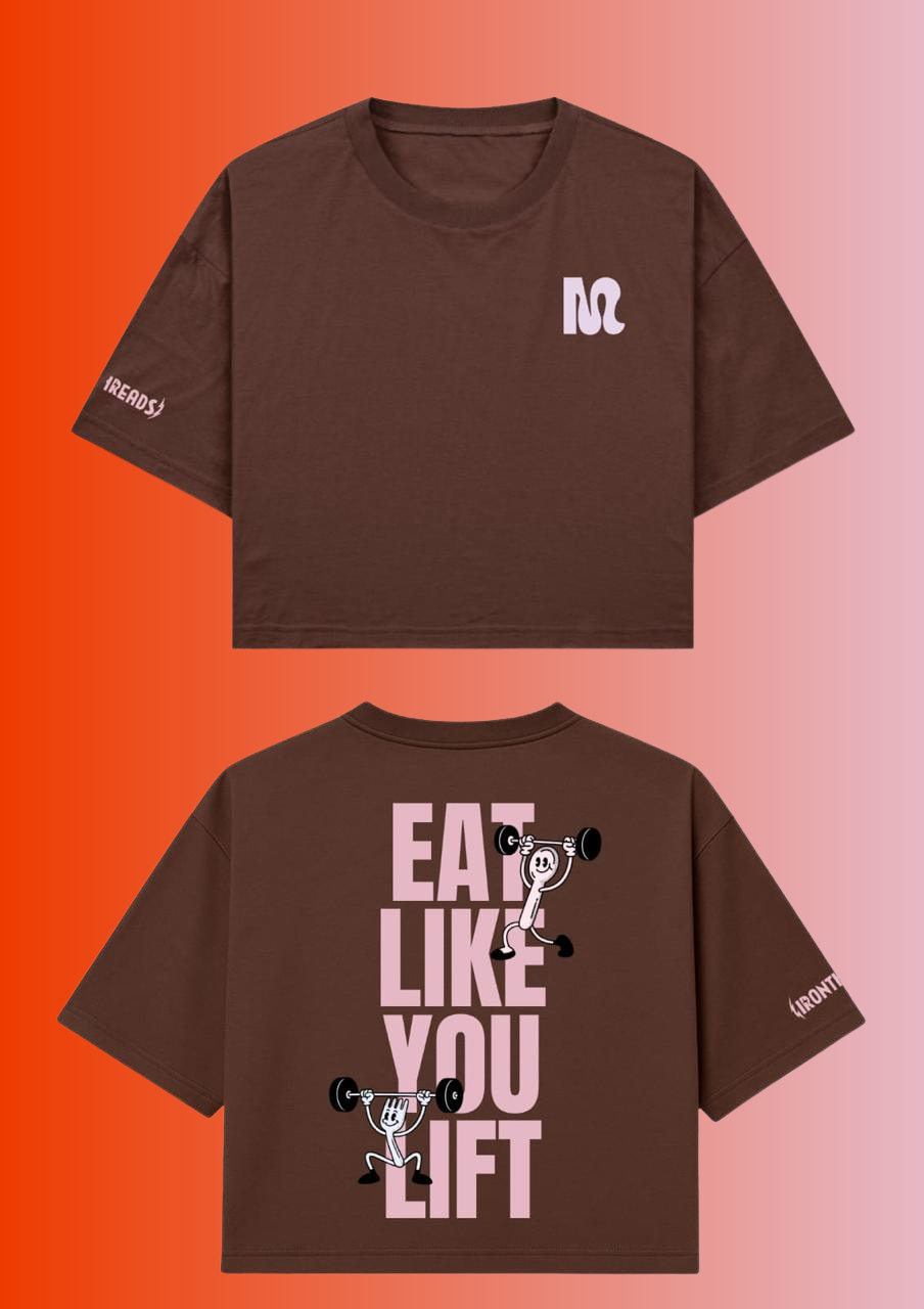  REMERA CROP TOP CUADRADA - Eat Like You Lift 